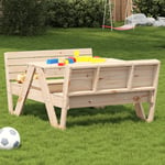 vidaXL Picknickbord för barn 88x122x58 cm massiv furu 832601