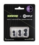 Shure Comply Foam Sleeves 100 Series - Replacement Memory Foam Tips for Shure Sound Isolating Earphones - 6 Pack (3 Pairs), S/M/L, 1 Each (EACYF1-6KIT)