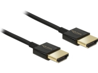 DeLOCK HDMI/HDMI, 2 m, 2 m, HDMI Typ A (standard), HDMI Typ A (standard), 3840 x 2160 pixlar, 3D kompatibilitet, Svart