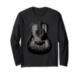Distressed Acoustic Guitar Vintage Player Rock & Roll Music Long Sleeve T-Shirt