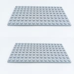LEGO 8x16 LIGHT GREY x 2  Base Plate  8x16 STUDS (PINS)  Brand New