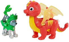 Paw Patrol, Rescue Knights Rocky and Dragon Flame Action Figures Set, Kids’ Toys for Ages 3 and up