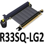 0.1m R33SQ-LG2 RUBBER Câble d'extension de carte graphique Pcie x16 pci-e 16x, pour châssis Antec CoolMaster Corsair Gigabyte MSI PHANTEKS Deepcool Segotep TT Nipseyteko