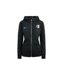 Nike Rugby Stade Toulousain Zip Up Hoodie Womens Black Jumper 454221 010 Cotton - Size X-Small