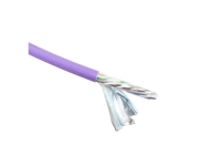 ACT Cat 6A F/UTP solid installation cable, LSZH, CPR euroclass ECA, 24AWG, violet 500 meter