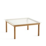 HAY - Kofi Water-Based Lacquered Oak Frame W. Clear Reeded Glass Tabletop 80X80 - Soffbord - Martin Solem