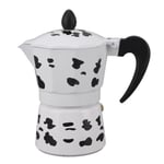 (3 Cups 150ML)Aluminum Moka Pot Performance Dairy Cow Color Moka Pot
