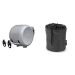 Minky Retractable Reel Washing Line, 30m of drying space & Brabantia Premium Peg Bag - Black