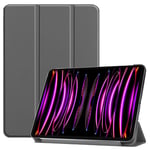 EIDERWOOD iPad Air 13" (2025 / 2024) Tri-Fold Läder Fodral - Grå