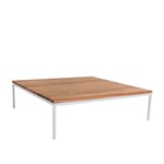 Skargaarden - Bönan Lounge Table Large, Teak Table Top, Light Grey Aluminium Frame