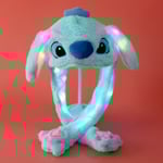 Plush och varm kaninmössa med LED-ljus, hoppande mössa Luminous Large Stitch
