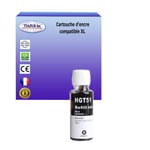 Bouteille d'encre compatible avec HP Smart Tank Plus 571, 651, 655 remplace HP GT51- Noire - 90ml - T3AZUR