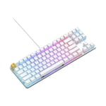Glorious GMMK The White Ice Edition - tangentbord - utan numerisk knappsats - QWERTY - amerikansk - white cap, matt silver Inmatningsenhet
