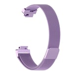 Fitbit Inspire / Inspire HR rostfritt stål armband - Storlek: L / Ljuslila