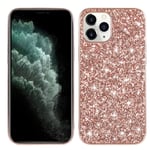 Glitterskal iPhone 12 Pro Max Rose Guld