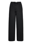 Gina Tricot Linen Blend Trousers Svart