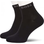 Hugo Boss 2 Pack SH Uni Logo Black 001 Trainer Socks 50491208