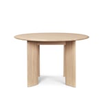 Bevel Table Round Ø117 / White Oiled Oak