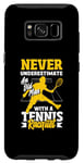 Coque pour Galaxy S8 Ne sous-estimez jamais un vieil homme avec une raquette de tennis rétro