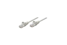 Intellinet Network Patch-kabel, Cat6, 0,25m, Grå, CCA, U/UTP, PVC, RJ45, Guldpläterade kontakter, Snagless, Startad, Livstidsgaranti, Polybag - nätverkskabel - 25 cm - grå