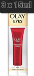 Olay Eyes Firming Eye Serum Niacinamide for Wrinkles and Sagging Skin 3 x 15ml