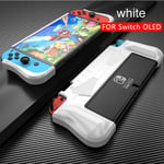 Tpu Blanc - Étui Oled Pour Nintendo Switch Oled, Coque De Protection Arrière Pour Nintendo Switch Oled Tpu + Pc Ns Oled Gaming, Nouvelle Collection 2021