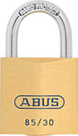 ABUS Padlock Brass 85/30 - for Cellar Doors, Shed and Much More - Weatherproof - Brass Lock Body - Hardened Steel Shackle - ABUS Security Level 5