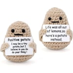 2st Mini Funny Positive Life Potatis, 3 tums intressant stickad