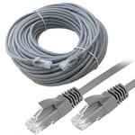 50m Metre Network Lan Rj45 Cat5e Ethernet Patch Cable Modem Router Pc Lead Grey