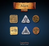 Metal Coins Alien (24 st)