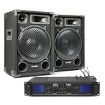 MAX12 12" Speakers Power Amplifier DJ Disco PA Home Hifi Karaoke Party 1200W Set
