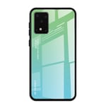 HAOYE Case Suitable for Samsung Galaxy S10 Lite/A91 Case, Gradient Color Scratch Proof Tempered Glass Back Cover + Slim Thin Fit with Silicone TPU Border Case(6)