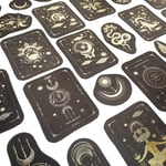 Klistermärken - Tarotkort - Guld och Svart - 40 st