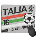 Euro 2016 Football Italy Italia Ball Grey Customized Designs Non-Slip Rubber Base Gaming Mouse Pads for Mac,22cm×18cm， Pc, Computers. Ideal for Working Or Game