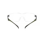 3M Skyddsglasögon SecureFit 400 med styrka +2,5, klar reptålig anti-fog lins, svart/grön båge, SF425AS/AF-EU