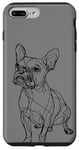 Coque pour iPhone 7 Plus/8 Plus Boston Terrier Dog Line Art Minimaliste Mom Dad