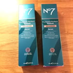 No7 Protect & Perfect Intense Advanced Serum -2 X 75ml. NEW&BOXED FREE UKPP