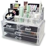 UNIQ Sminkförvaring Makeup Organizer akryl med 4 lådor SF1155