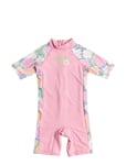 Tiny Flower Springsuit Swimwear Uv Clothing Uv Suits Pink Roxy