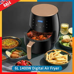 6L1400W Oil Free Healthy Mini Non-Stick Air Fryer Toaster Oven Digital Air Fryer