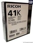 Genuine Ricoh GC41K Black Ink Cartridge 405761 Expiry 03/2024 VAT Invoice