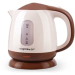Aigostar - mini electric plastic bulk kettle 1 litre avec filtre 1100 w Beige/BROWN