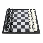 Your's Bath Magnetic Chess Set Folding Chess Board Portable Draughts Set Traditional Tactical Strategy Game for Kids and Adults at Home Camping Travel 32x32cm