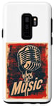 Coque pour Galaxy S9+ Microphone chanteur vintage rétro chanteur