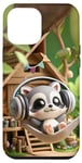 iPhone 12 Pro Max Kawaii Raccoon Headphones: The Raccoon's Playlist Case