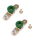 2pcs Side Post Battery Disconnect Switch, Battery Master Switch Isolator for Power Disconnect Cut Off Brass…