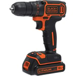 Perceuse visseuse sans fil - Black+Decker - 18V - 1 batterie 1,5Ah - Compacte et légère