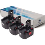 VISIODIRECT Visiodirect - Lot de 3 batteries type 2607335261 pour Bosch 3000mAh 12V