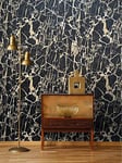 Rasch Enzo Marble Wallpaper In Black And Gold