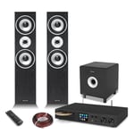 Tower HiFi System with SHFS10B Speakers, Subwoofer, WiFi, DAB+, CD & Bluetooth